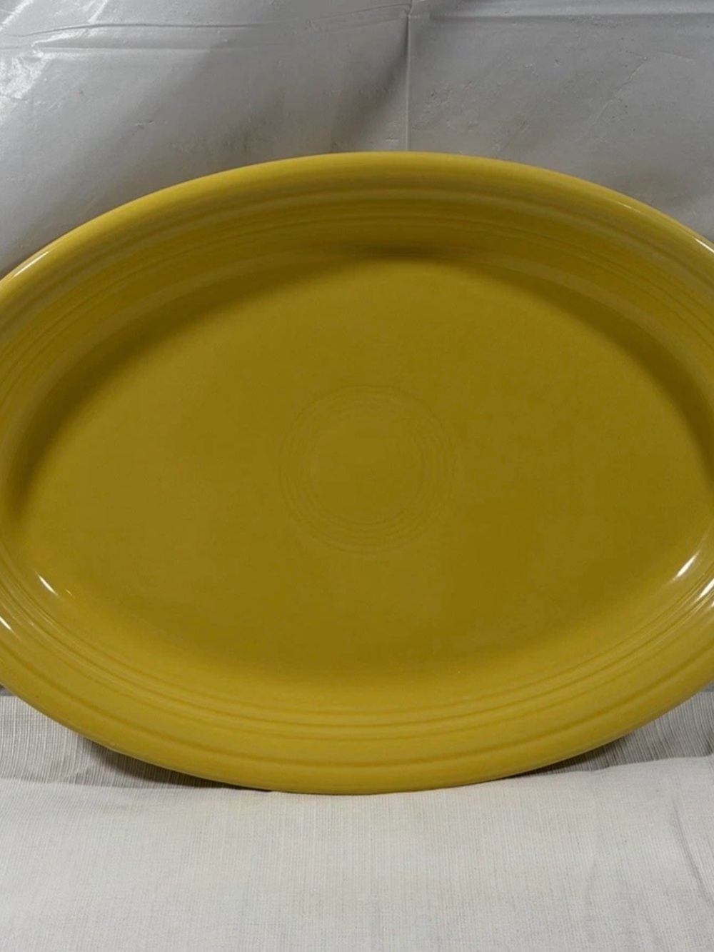 Homer Laughlin Fiesta Sunflower Yellow Oval Serving Platter 13.5” USA